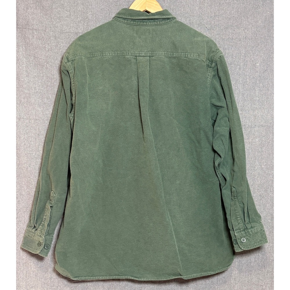 L.L. Bean Men's Forest Green Casual Button-Down Shirt - Picture 2 of 5